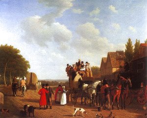 Jacques Laurent Agasse - The Last Stage On The Portsmouth Road