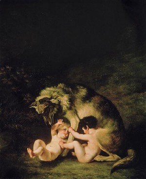 Jacques Laurent Agasse - Romulus Remus And Their Nursemaid