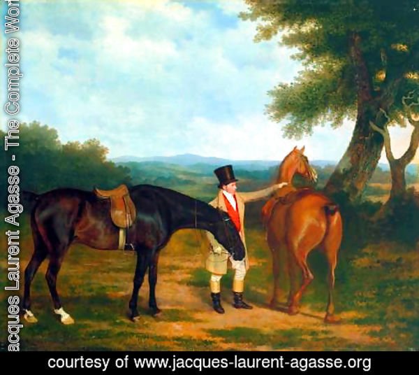 Two Hunters with a Groom