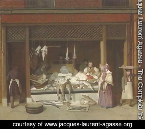 Jacques Laurent Agasse - A fishmonger's shop
