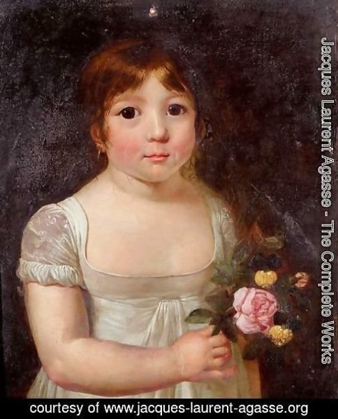 Jacques Laurent Agasse - Portrait Of A Young Girl