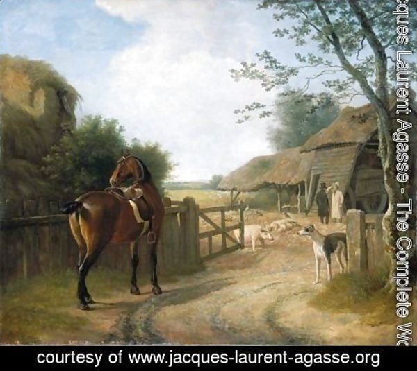 Jacques Laurent Agasse - Daniel Beale At His Farm In Edmonton With His Favourite Horse